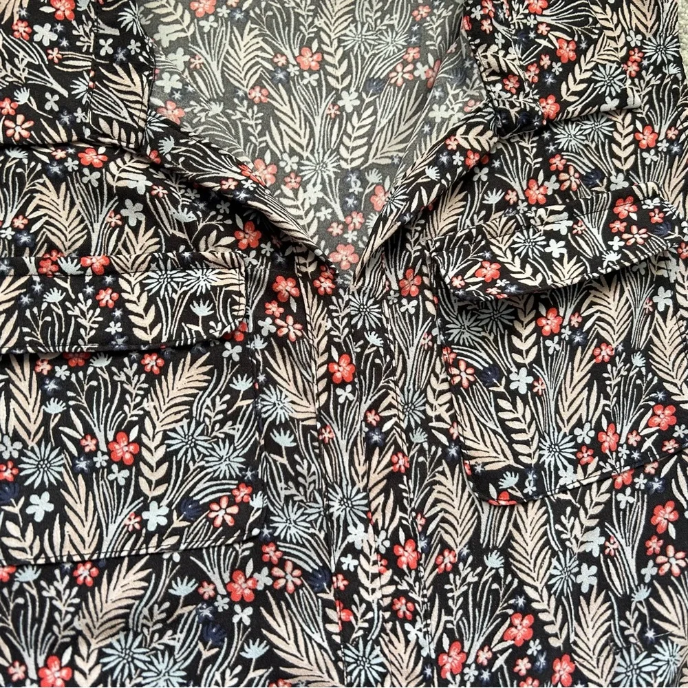 LOFT Outlet Floral Mini Tie Waist Dress - Picture 4 of 8